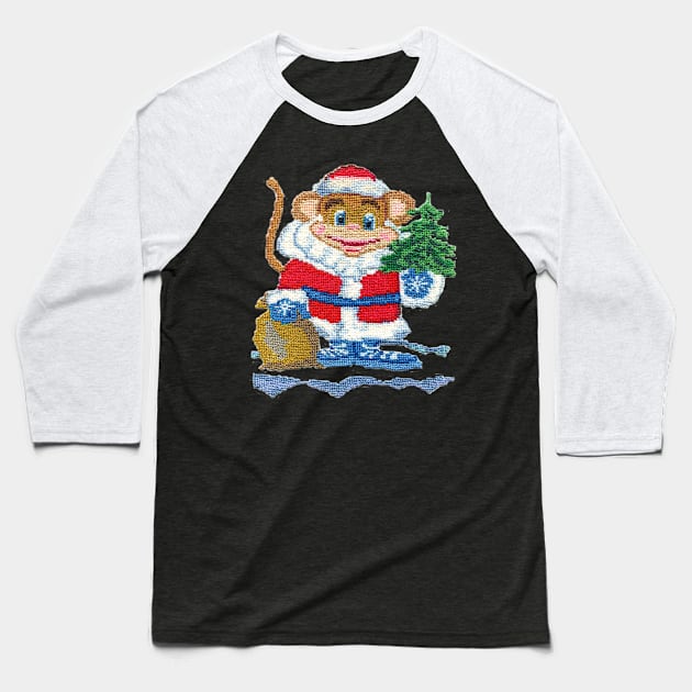 New Year Monkey 2016 Baseball T-Shirt by olgart